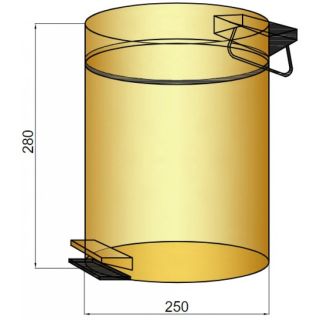 Ведро Boheme Imperiale с педалью золото 10426